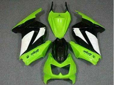 Vert Blanc Noir Carénage Moto Kawasaki EX250 2008-2012 Pas Chère