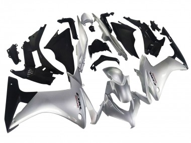 Argent Noir Brillant Carénages Moto Honda CBR500R 2013-2015 Pas Chère