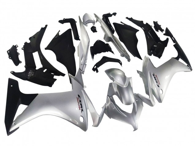 Argent Noir Brillant Carénages Moto Honda CBR500R 2013-2015