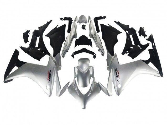 Argent Noir Brillant Carénages Moto Honda CBR500R 2013-2015