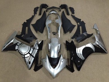 Argent Noir Brillant Carénage Moto Honda CBR500R 2013-2015 Pas Chère