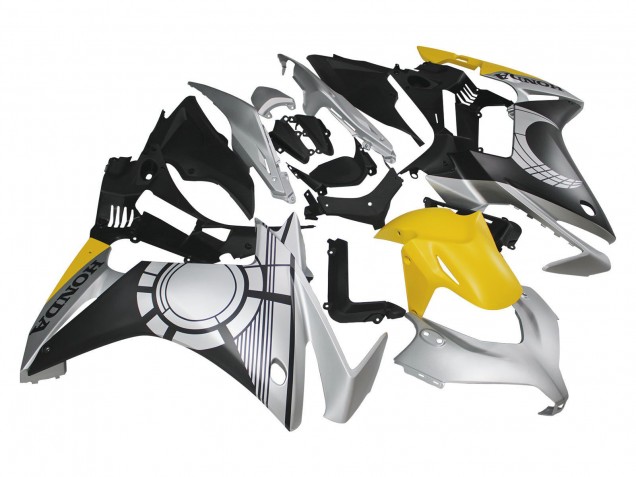 Argent Jaune Noir Mat Carénage Moto Honda CBR500R 2013-2015