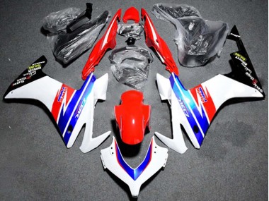 Blanc Rouge Bleu HRC Carénages Moto Honda CBR500R 2013-2015 Pas Chère