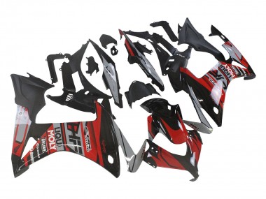 Rouge Argent Noir Brillant Carénage Moto Honda CBR500R 2013-2015 Pas Chère