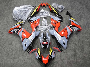 Gris Nardo Brillant Jaune Noir Brillant Repsol HRC Red Bull Carénage Moto Honda CBR500R 2013-2015 Pas Chère
