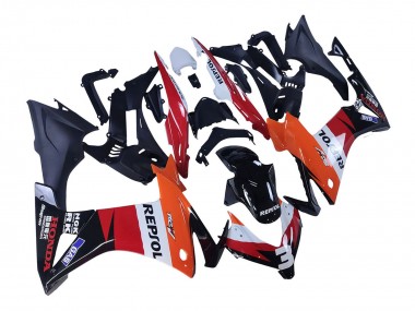Orange Blanc Rouge Noir Brillant Repsol 3 Carénage Moto Honda CBR500R 2013-2015 Pas Chère