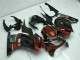 Noir Brillant Rouge Marron Carénage Moto Kawasaki EX250 2008-2012