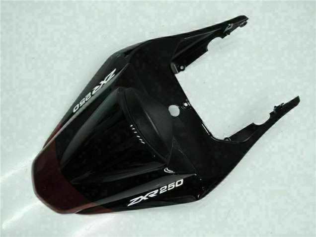 Noir Brillant Rouge Marron Carénage Moto Kawasaki EX250 2008-2012