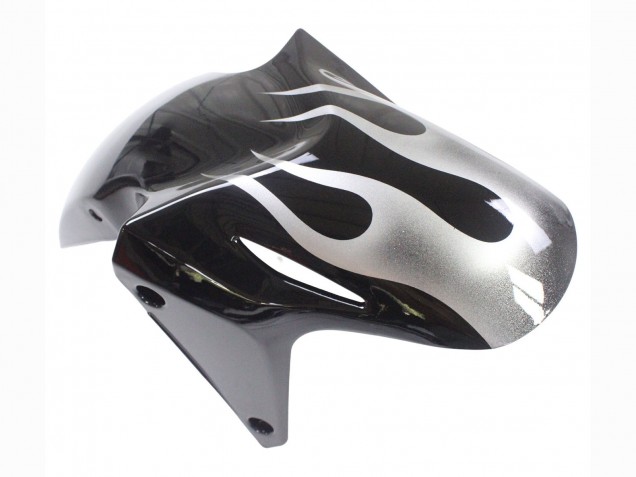 Noir Brillant Argent Flamme Carénage Moto Honda CBR500R 2013-2015