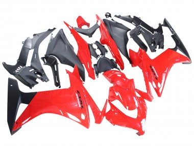 Rouge Noir Mat Carénage Moto Honda CBR500R 2013-2015 Pas Chère