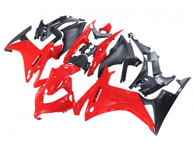 Rouge Noir Mat Carénage Moto Honda CBR500R 2013-2015