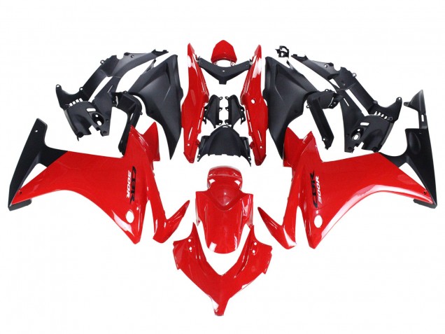 Rouge Noir Mat Carénage Moto Honda CBR500R 2013-2015