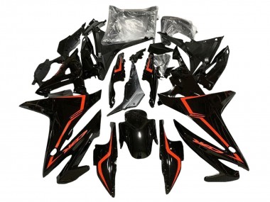 Noir Brillant Rouge Carénage Moto Honda CBR500R 2016-2018 Pas Chère