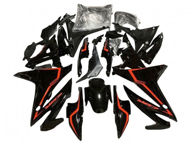 Noir Brillant Rouge Carénage Moto Honda CBR500R 2016-2018