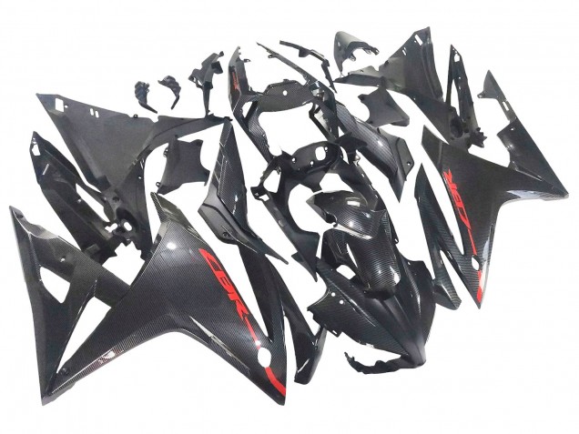 Noir Fibre de Carbone Rouge Carénage Moto Honda CBR500R 2016-2018
