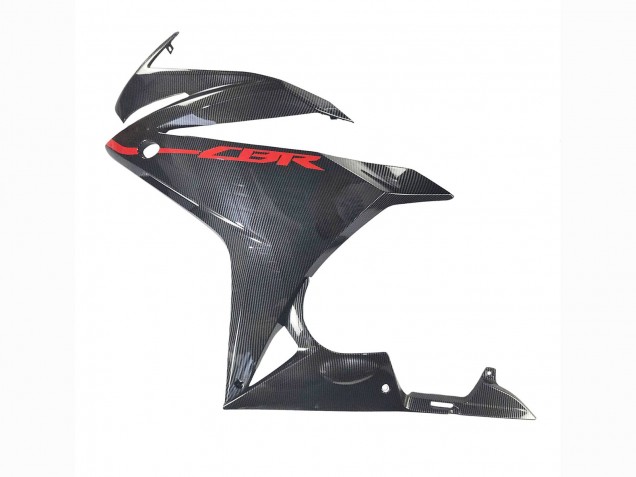 Noir Fibre de Carbone Rouge Carénage Moto Honda CBR500R 2016-2018