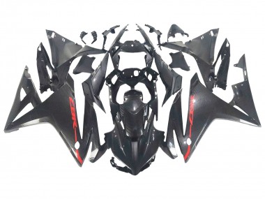 Noir Fibre de Carbone Rouge Carénage Moto Honda CBR500R 2016-2018 Pas Chère