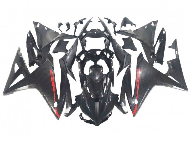 Noir Fibre de Carbone Rouge Carénage Moto Honda CBR500R 2016-2018