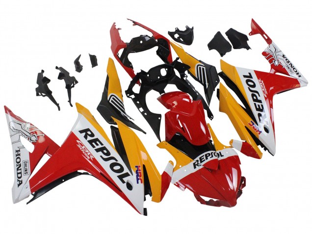 Jaune Blanc Rouge Repsol HRC Carénage Moto Honda CBR500R 2016-2018