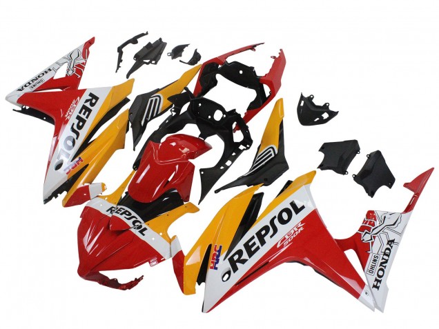 Jaune Blanc Rouge Repsol HRC Carénage Moto Honda CBR500R 2016-2018