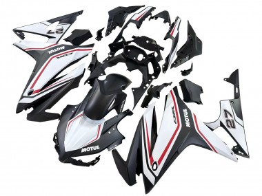 Blanc Rouge Noir Mat Carénage Moto Honda CBR500R 2016-2018 Pas Chère