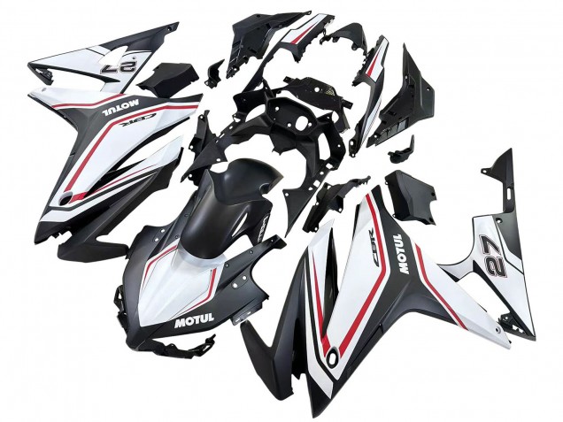 Blanc Rouge Noir Mat Carénage Moto Honda CBR500R 2016-2018
