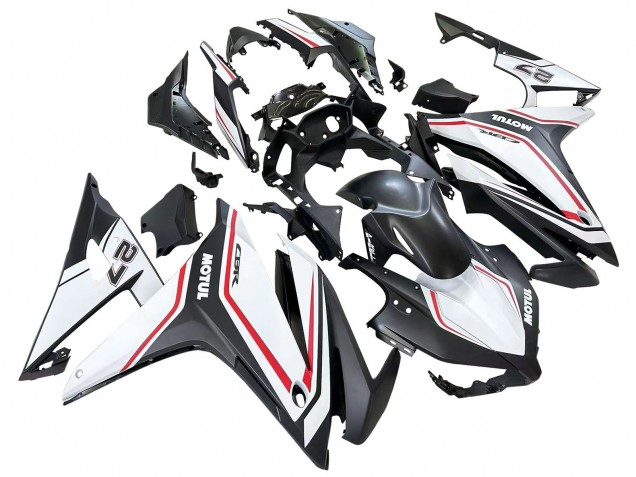 Blanc Rouge Noir Mat Carénage Moto Honda CBR500R 2016-2018