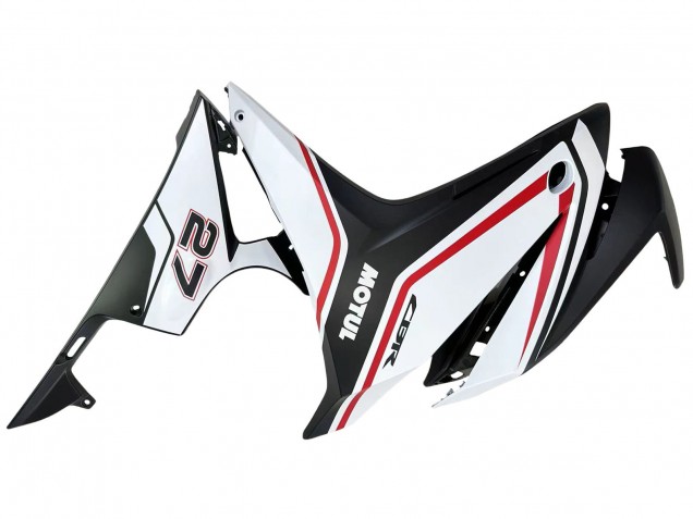 Blanc Rouge Noir Mat Carénage Moto Honda CBR500R 2016-2018