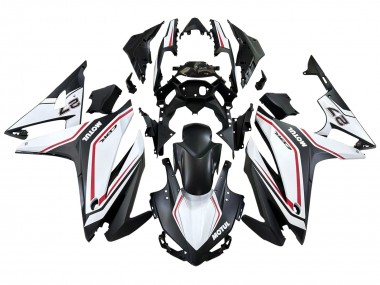 Blanc Rouge Noir Mat Carénage Moto Honda CBR500R 2016-2018 Pas Chère