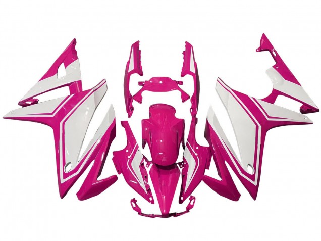 Rose Blanc Carénage Moto Honda CBR500R 2016-2018