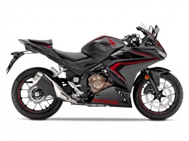 Noir Mat Rouge Carénage Moto Honda CBR500R 2022-2023 Pas Chère