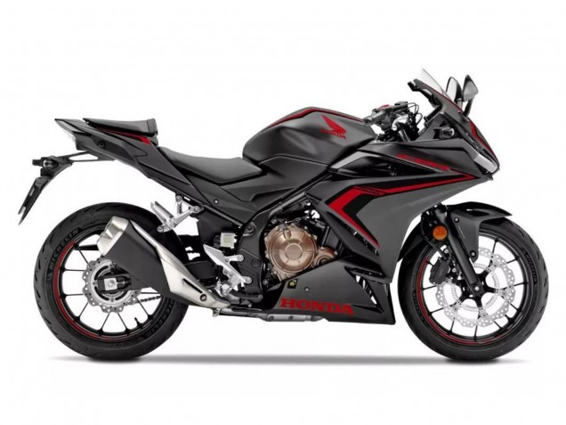 Noir Mat Rouge Carénage Moto Honda CBR500R 2022-2023
