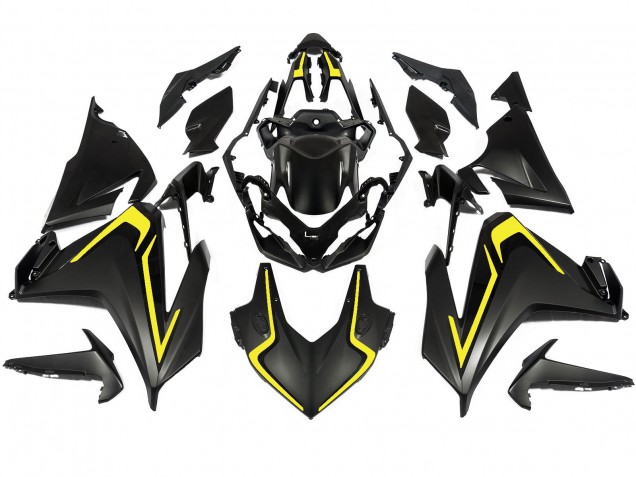 Noir Mat Jaune Carénage Moto Honda CBR500R 2022-2023