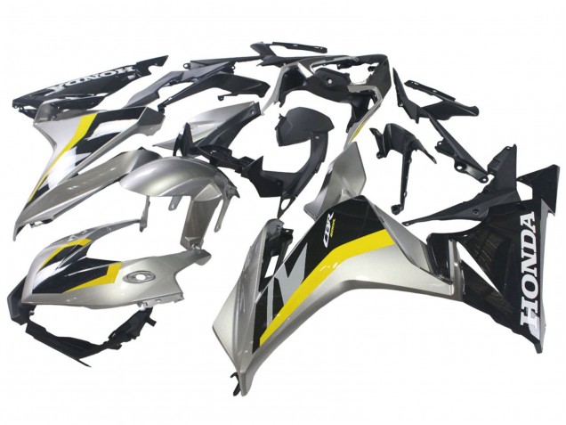 Argent Jaune Noir Brillant Carénage Moto Honda CBR500R 2022-2023