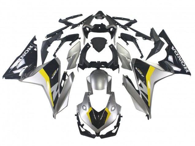 Argent Jaune Noir Brillant Carénage Moto Honda CBR500R 2022-2023