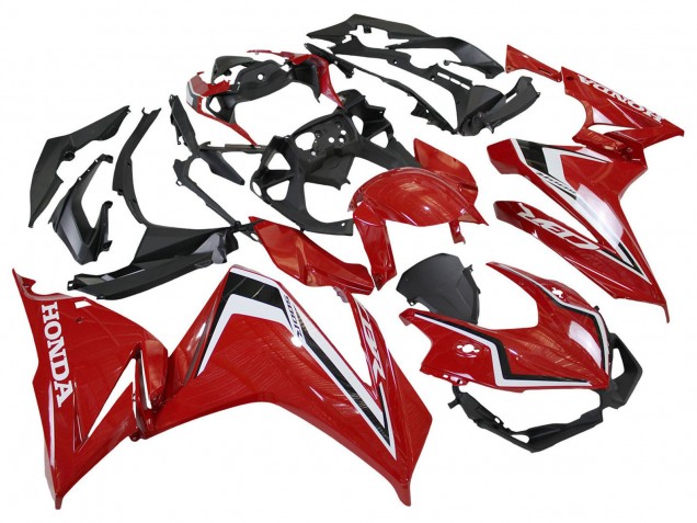 Rouge Blanc Noir Carénage Moto Honda CBR500R 2022-2023