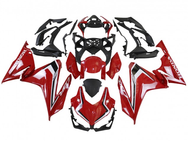 Rouge Blanc Noir Carénage Moto Honda CBR500R 2022-2023