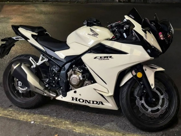 Blanc Perle Carénage Moto Honda CBR500R 2022-2023