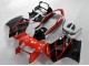 Rouge Noir Brillant Bande Carénage Moto Honda VFR 800 1998-2001