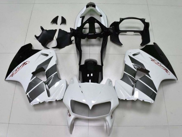 Blanc Noir Carénage Moto Honda VFR 800 1998-2001