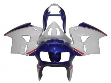 Blanc Bleu Rouge Carénage Moto Honda VFR 800 1998-2001 Pas Chère