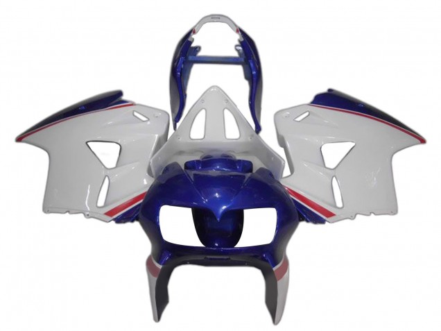 Blanc Bleu Rouge Carénage Moto Honda VFR 800 1998-2001