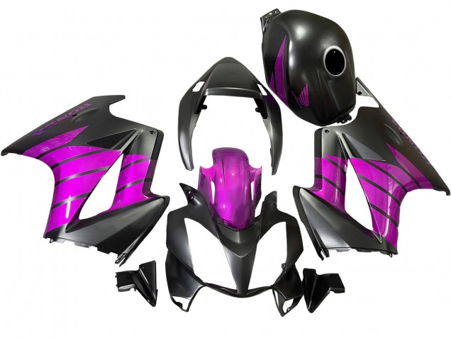 Violet Noir Mat Carénage Moto Honda VFR 800 2002-2013