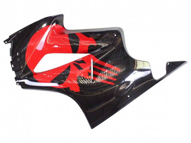 Noir Brillant Rouge Carénage Moto Honda VFR 800 2002-2013
