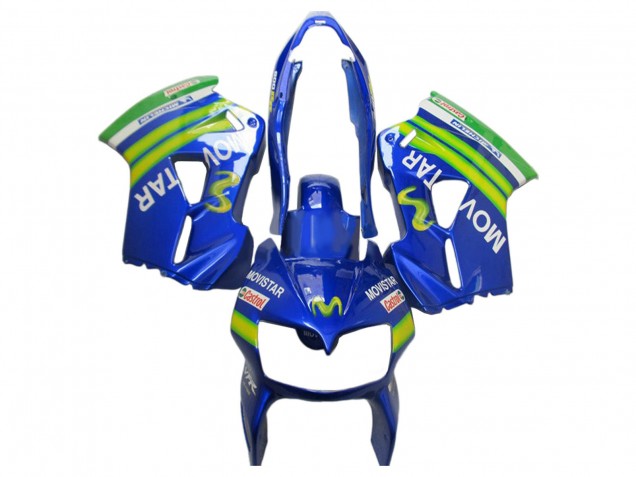 Bleu Vert Blanc MoviStar Castrol Carénage Moto Honda VFR 800 2002-2013