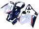 Blanc Rouge Bleu Foncé Carénage Moto Honda VFR 800 2002-2013