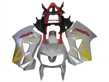 Argent Rouge Jaune Carénage Moto Honda VFR 800 2002-2013 Pas Chère