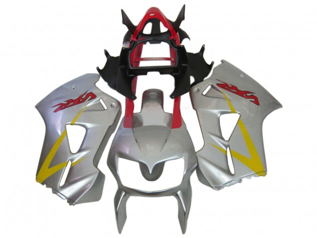 Argent Rouge Jaune Carénage Moto Honda VFR 800 2002-2013