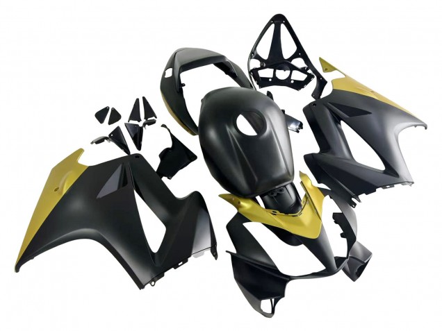 Jaune Noir Mat Carénage Moto Honda VFR 800 2002-2013