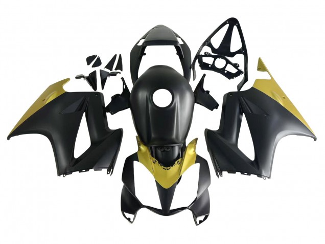 Jaune Noir Mat Carénage Moto Honda VFR 800 2002-2013